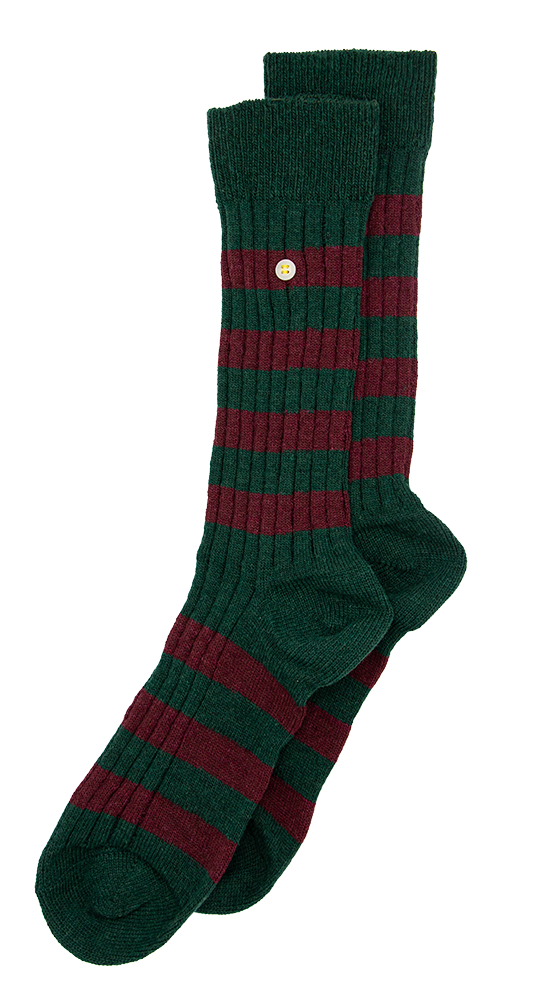 Merino Cozy Rib Stripes - Army 38-41