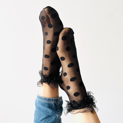 Serena polka dot strømper 35-40