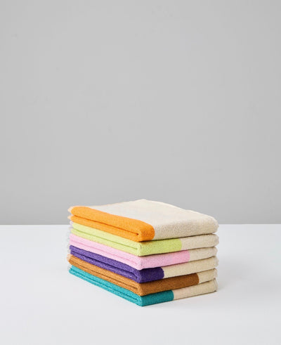 Pakke med 6 GOTS gæstehåndklæder