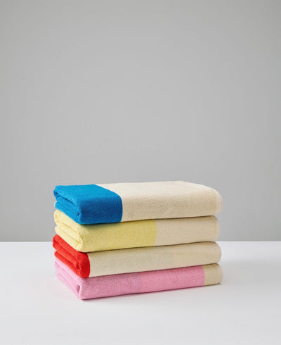 Pink - Dark Green Håndklæde 70 x 140