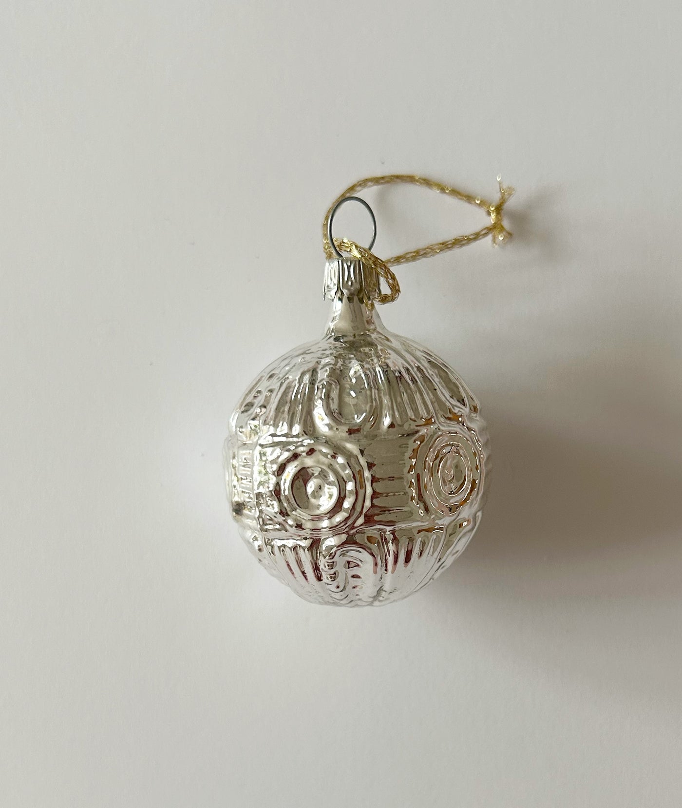Mundblæst sølvornament