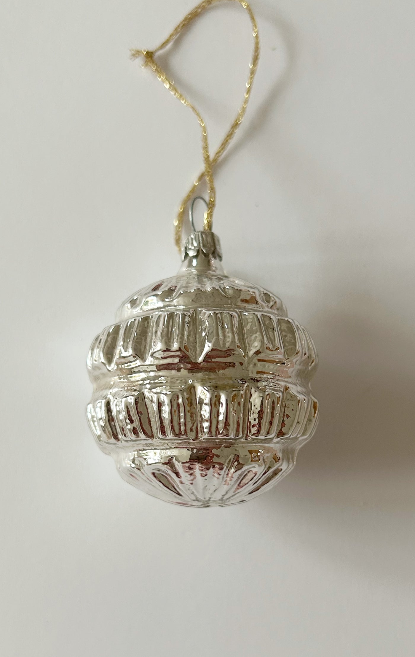 Mundblæst sølvornament