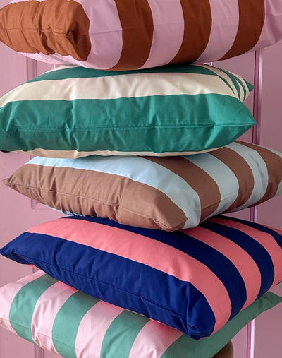 Cognac og Lilla stribe 47 x 47