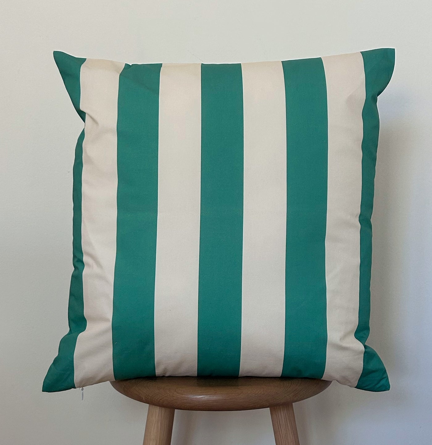 Creme og grøn stribe 47 x 47