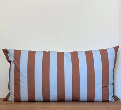 Beige og blå stribe 50 x 90