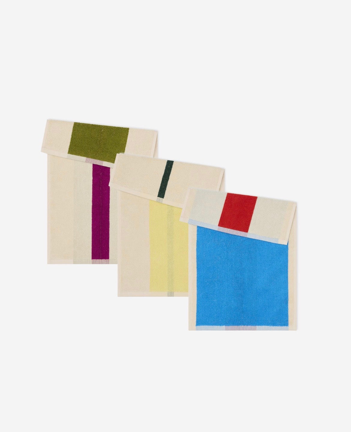 Pakke med 3 GOTS gæstehåndklæder