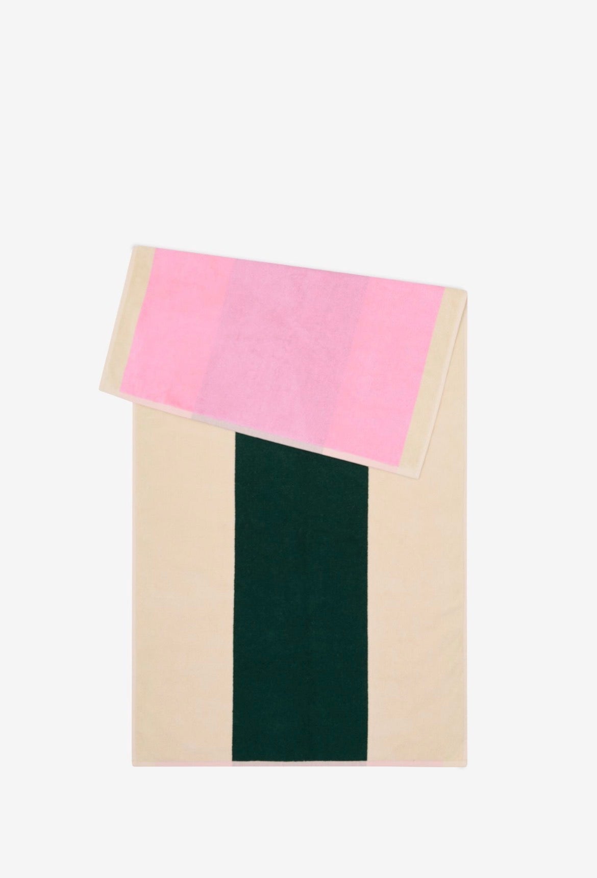 Pink - Dark Green Håndklæde 70 x 140