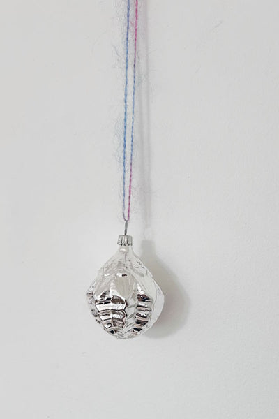 Mundblæst sølvornament