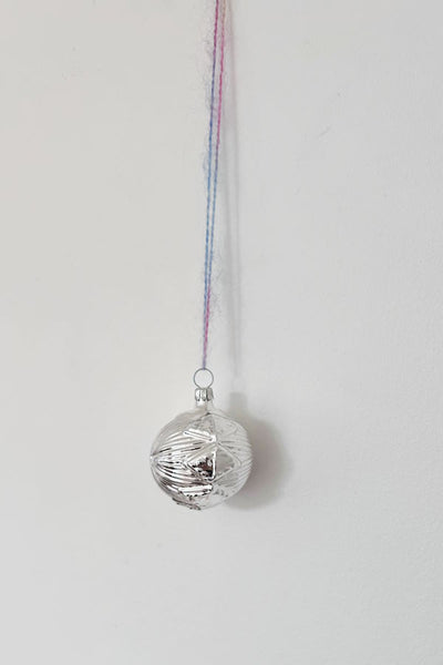 Mundblæst sølvornament