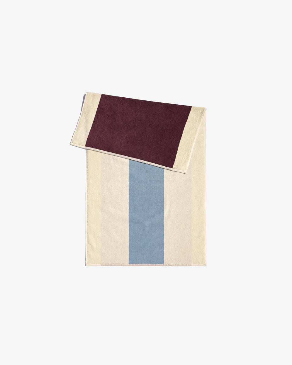 Sky Blue-Bordeaux Håndklæde 50 x 100