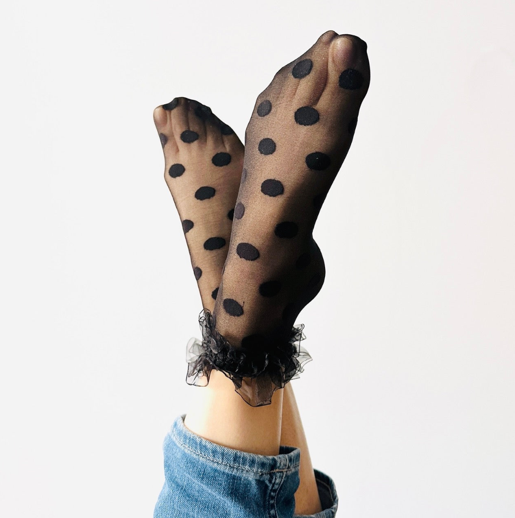 Serena polka dot strømper 35-40