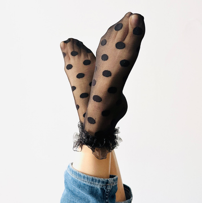 Serena polka dot strømper 35-40